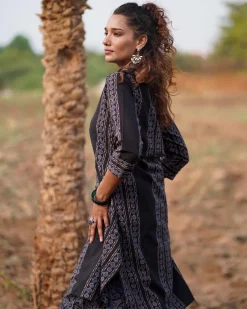 Gentle Flutter Blockprinted Cotton Kurti-WWB
