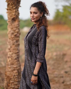 Gentle Flutter Blockprinted Cotton Kurti-WWB