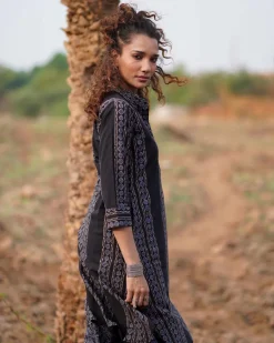 Gentle Flutter Blockprinted Cotton Kurti-WWB