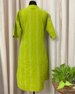Green Handblock printed kurta - Love Despite