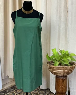 Green Handwoven Linen Dress - Love Despite