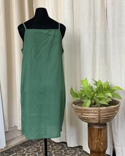 Green Handwoven Linen Dress - Love Despite