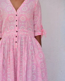 Gulpha Handblockprinted Cotton Dress-Sor