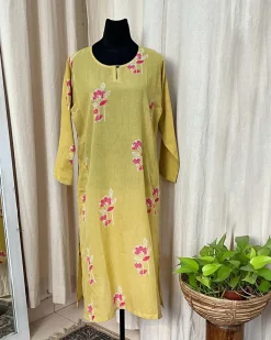 Handblock printed cotton kurta - Love Despite