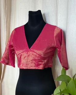 Handwoven Cotton Zari Blouse - Love Despite