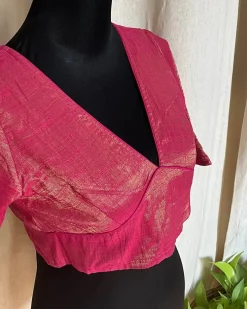 Handwoven Cotton Zari Blouse - Love Despite