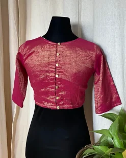 Handwoven Cotton Zari Blouse - Love Despite
