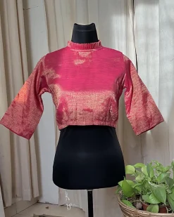 Handwoven Cotton Zari Blouse - Love Despite