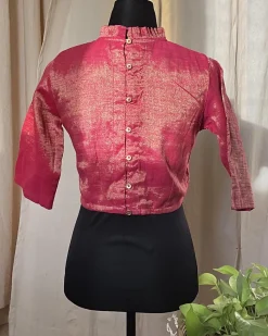 Handwoven Cotton Zari Blouse - Love Despite