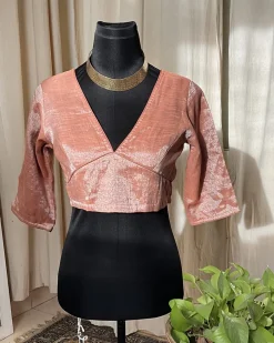 Handwoven Cotton Zari Blouse - Love Despite
