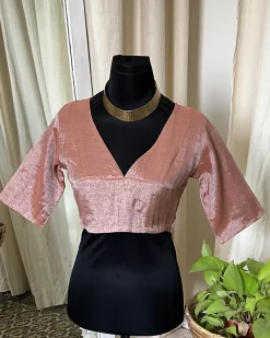 Handwoven Cotton Zari Blouse - Love Despite