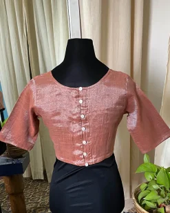 Handwoven Cotton Zari Blouse - Love Despite