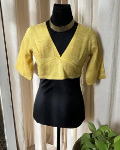 Handwoven Cotton Zari Blouse - Love Despite