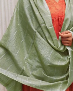 Harit Handwoven Cotton Zari Dupatta - Zari