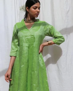 Harita Handwoven Cotton Zari Kurta Set - Zari