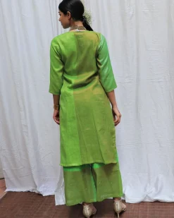Heera Handwoven Cotton Zari Kurta Set - Zari