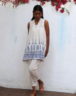 Helena Blockprinted Cotton Top - BGVL