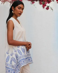 Helena Blockprinted Cotton Top - BGVL