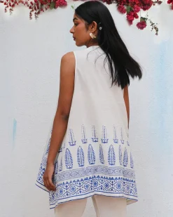 Helena Blockprinted Cotton Top - BGVL