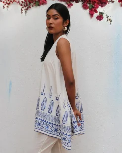 Helena Blockprinted Cotton Top - BGVL