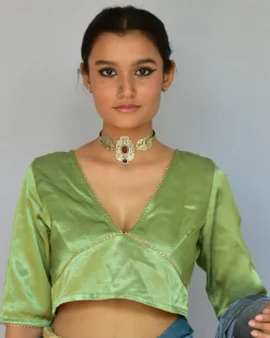 Hira Mashru Silk Blouse - Roshni