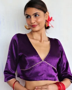 Hiraya Mashru Silk Blouse - Roshni