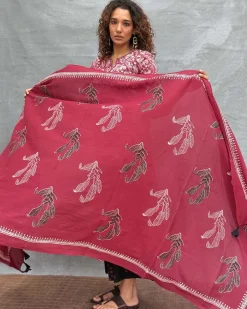 Hues of Horizon Blockprinted Cotton Dupatta