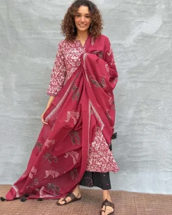 Hues of Horizon Blockprinted Cotton Dupatta