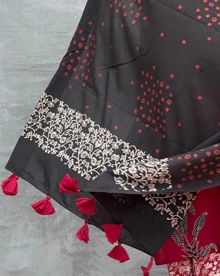 Hymn of Hills Blockprinted Cotton Dupatta