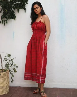 Idaa Gamcha Cotton Dress