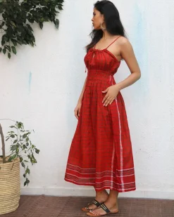 Idaa Gamcha Cotton Dress