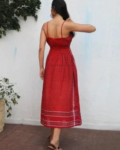 Idaa Gamcha Cotton Dress