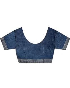 Indigo Glory Handblockprinted Cotton Saree