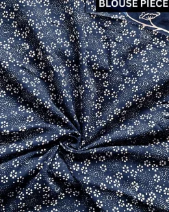 Indigo Rays Handblockprinted Cotton Saree