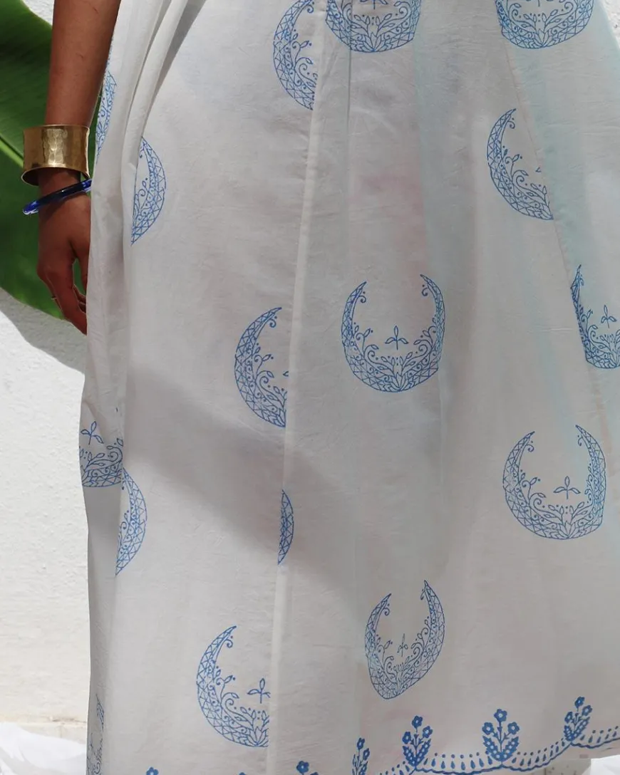 Iris Handprinted Cotton Kurta Set - WITC