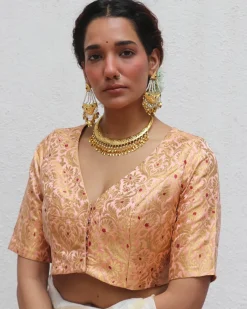 Ishani Brocade Blouse - Onam