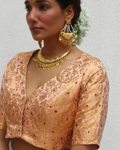 Ishani Brocade Blouse - Onam