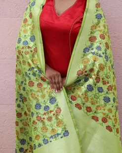 Ishq Handwoven Banarasi Kimkhab Brocade Dupatta