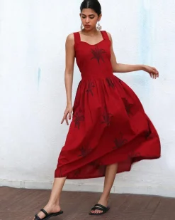 Isra Blockprinted Cotton Dress - NOMAD