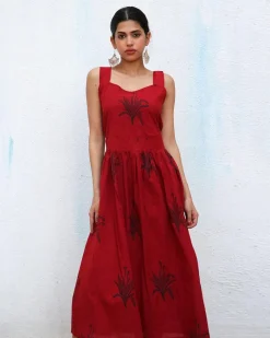 Isra Blockprinted Cotton Dress - NOMAD