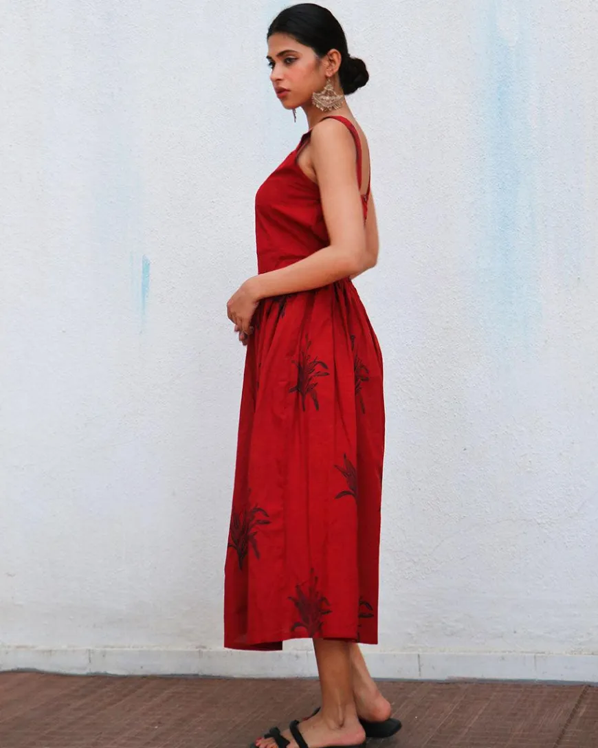 Isra Blockprinted Cotton Dress - NOMAD