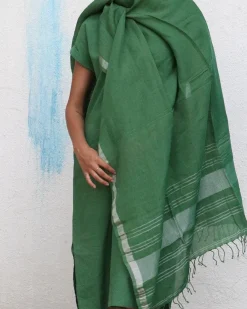 Janine Handwoven Linen Dupatta - Breathe