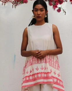 Juno Blockprinted Cotton Top - BGVL
