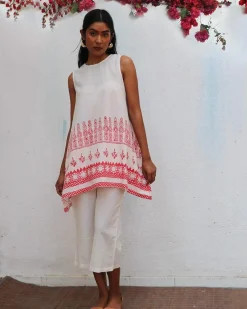 Juno Blockprinted Cotton Top - BGVL