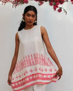 Juno Blockprinted Cotton Top - BGVL