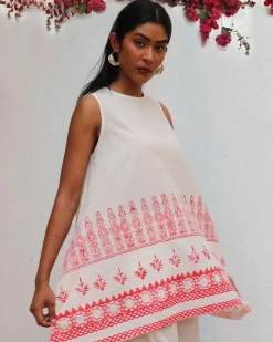 Juno Blockprinted Cotton Top - BGVL