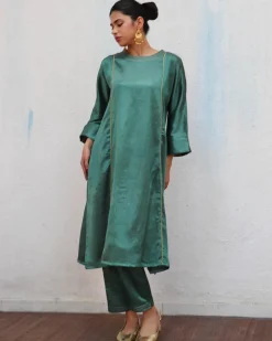 Junoon Mashru Silk Kurti & Bottom SET OF 2 - Sufiyana