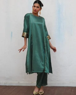 Junoon Mashru Silk Kurti & Bottom SET OF 2 - Sufiyana