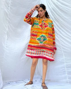 Kajri Gamcha Cotton Dress - GMC
