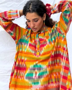 Kajri Gamcha Cotton Dress - GMC